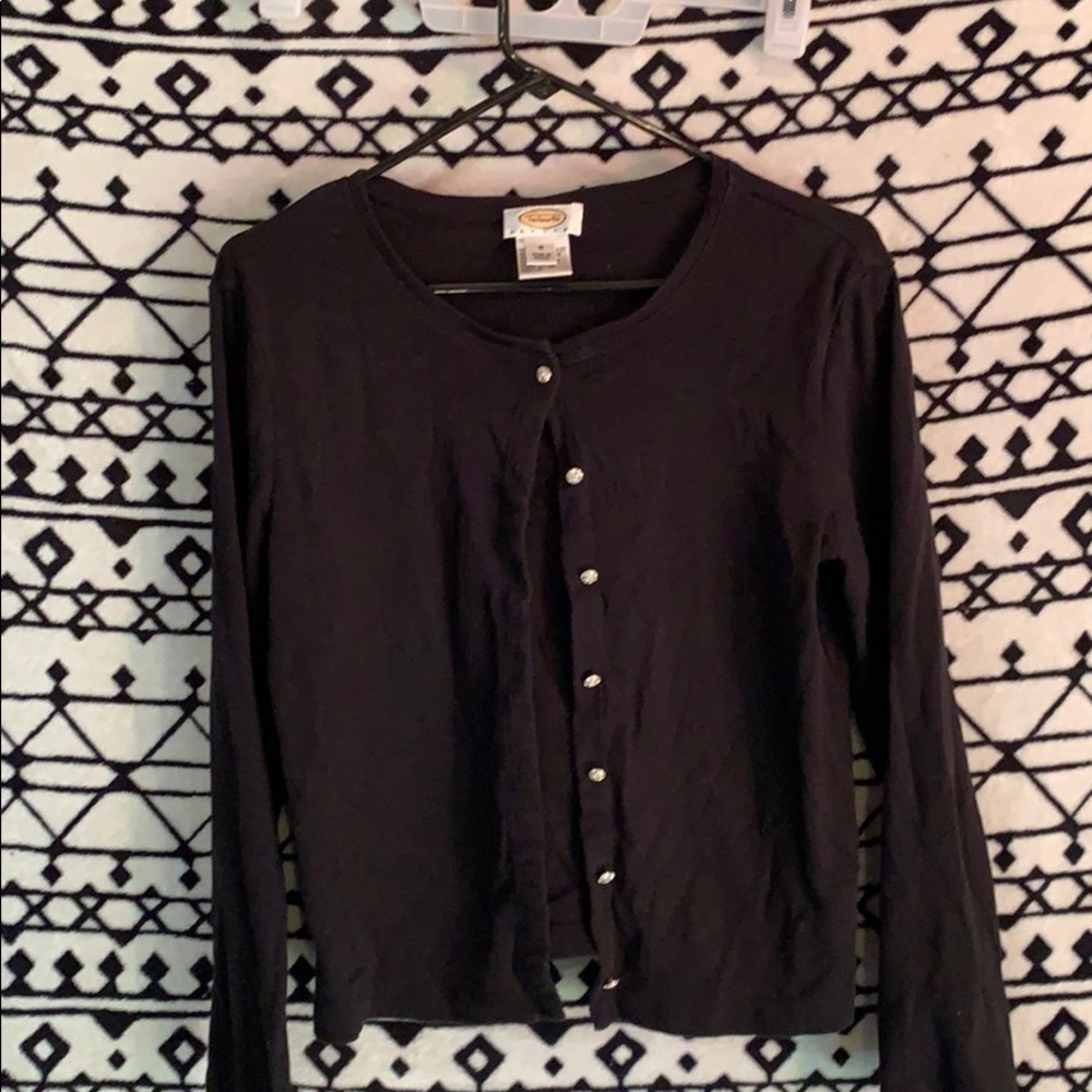 Button front  cardigan  with diamond like buttons